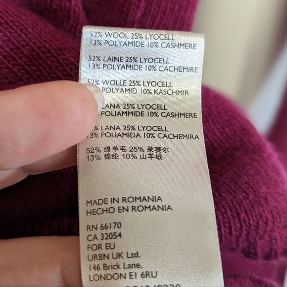 Free People Magenta Wool Blend Sweater Scoop Neck S - Picture 2 of 13